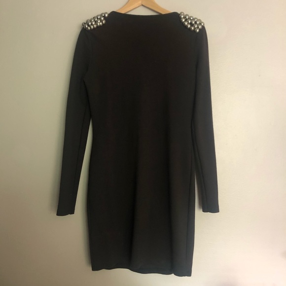 Studded Shoulder Bodycon Dress - Picture 4 of 7